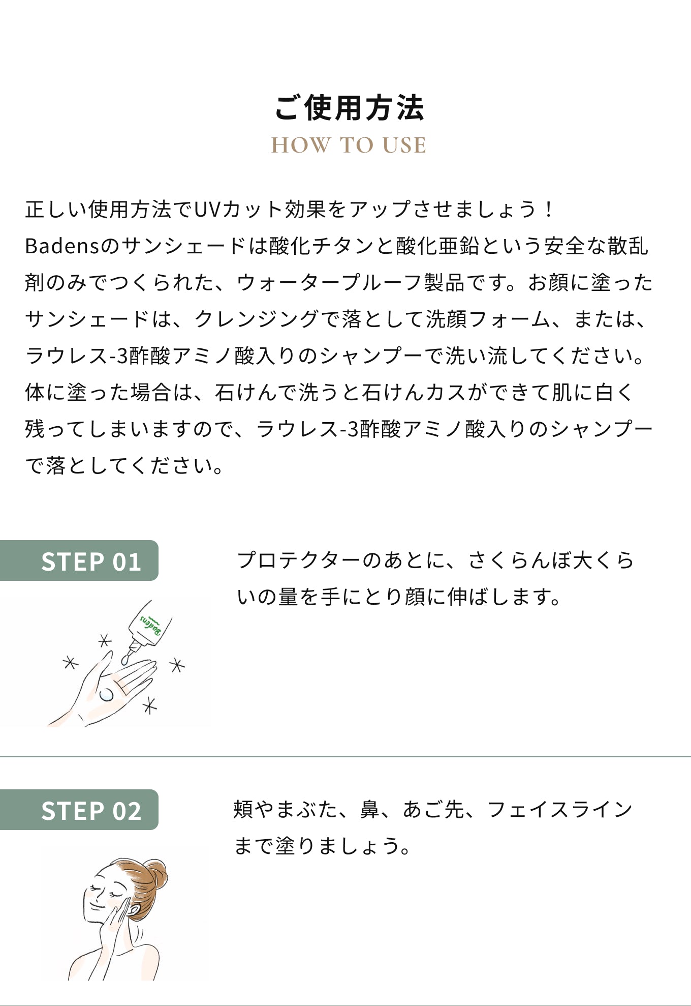 バーデンス サンシェード（日焼け止めローション） 50ml – モア