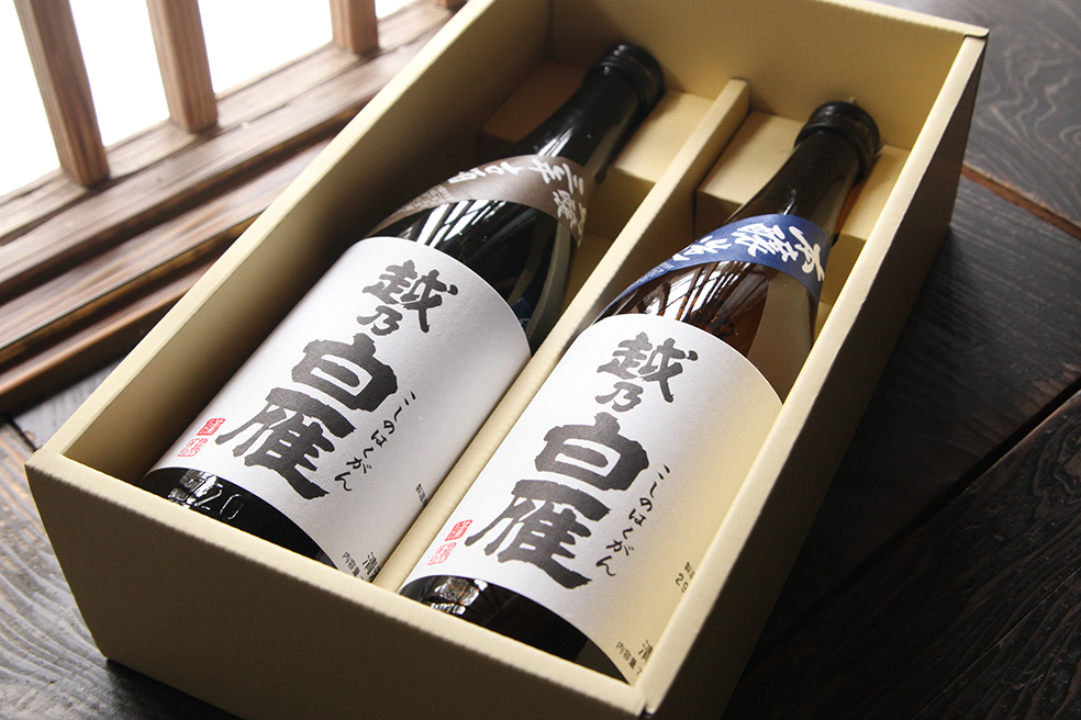 新潟直送計画】越乃白雁 親子で晩酌日本酒セット – 中川酒造