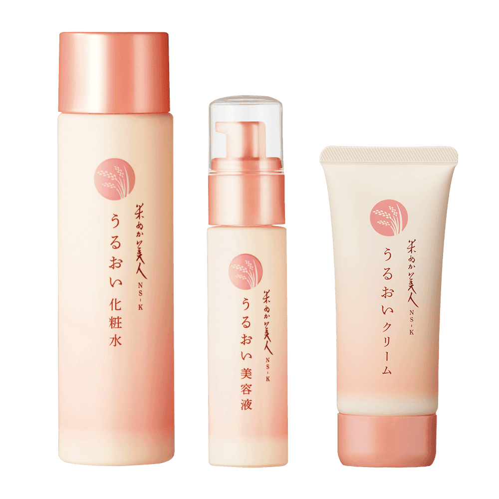 うるおい3品セット: 自然派化粧品|うるおいしっとり日本酒・米ぬか自然