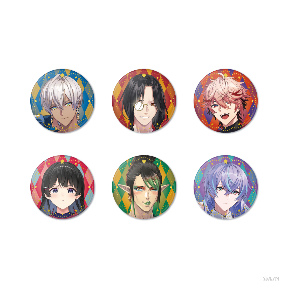 にじさんじ Christmas Wear～KD Sweater Style～】箔押し缶バッジ｜に