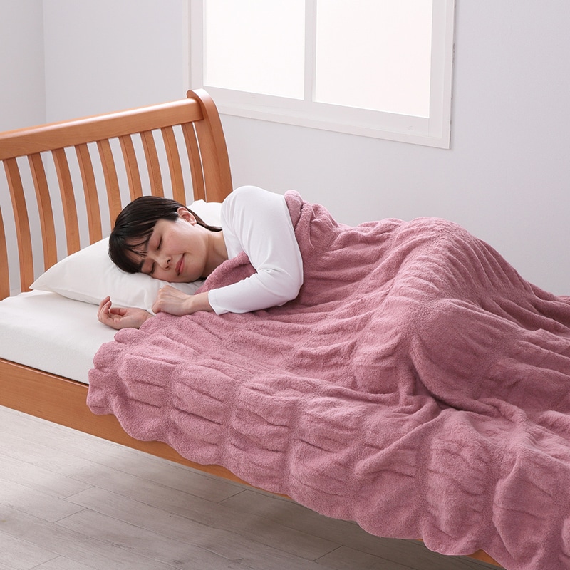 吸湿発熱あったかくしゅくしゅブランケット 日本製(（シングル）140