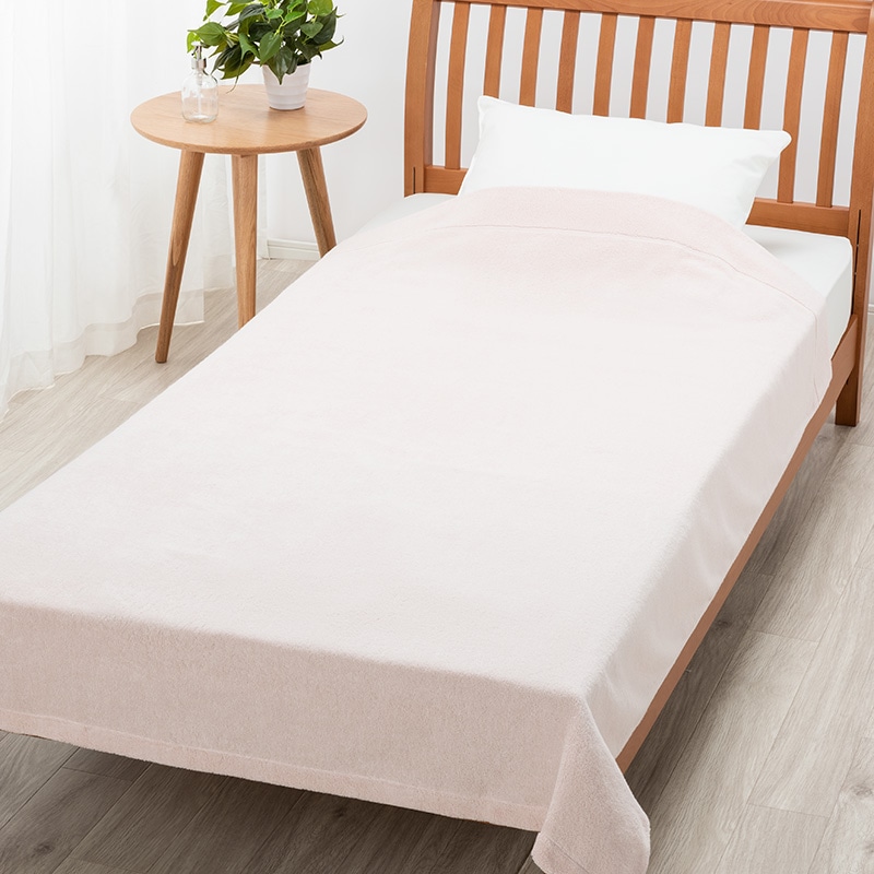 ボーテ タオルケット （シングル）140×190cm ピンク 綿100％｜毛布