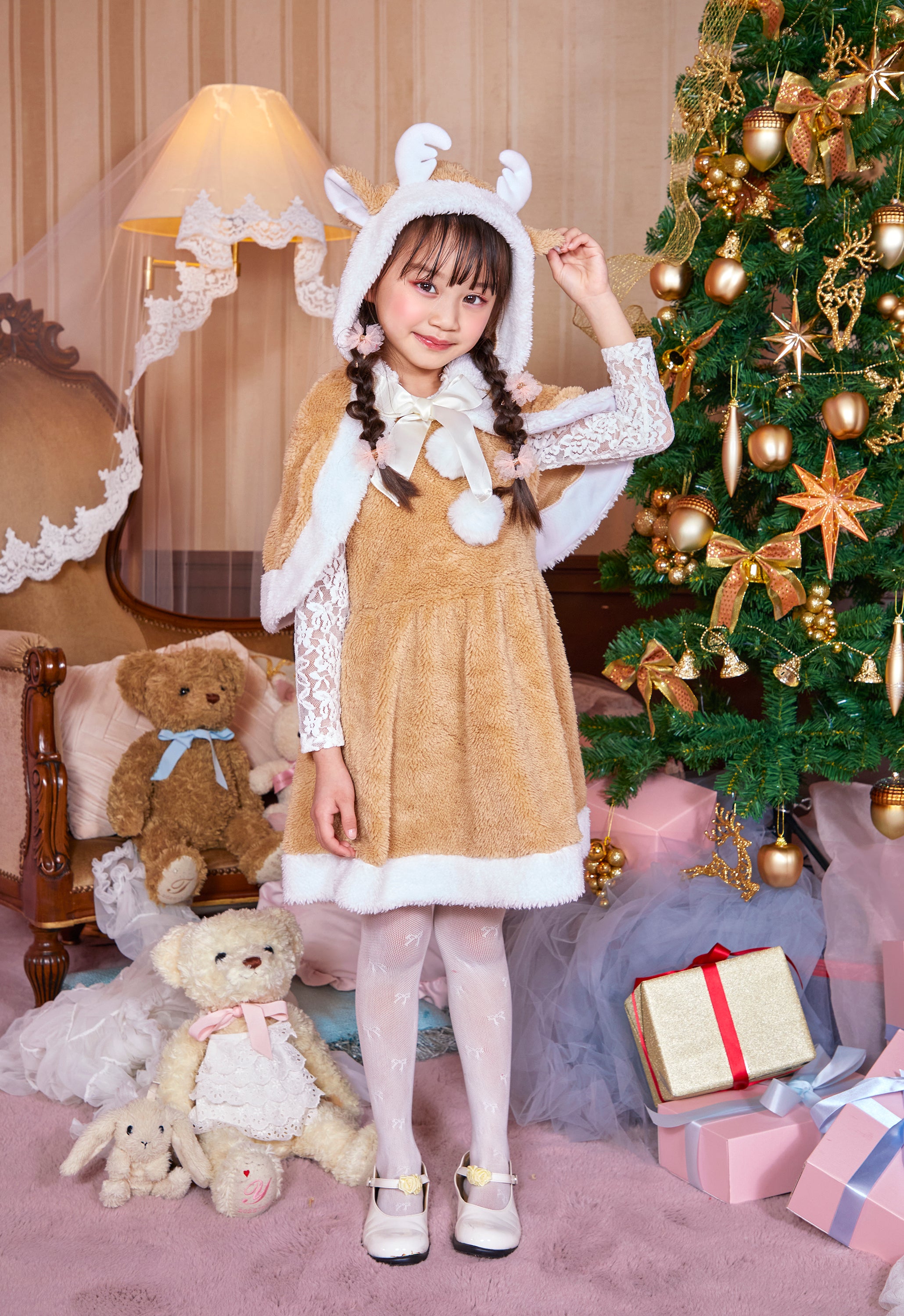 コスプレ クリスマス トナカイ ミルクティートナカイ キッズ 100/120