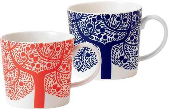 ロイヤルドルトンフェイブルマグツリー(レッド・ブルー)ペア 3300円