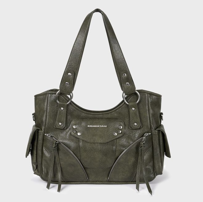 IUGAMAKARAS Studded Leather Shoulder Bag