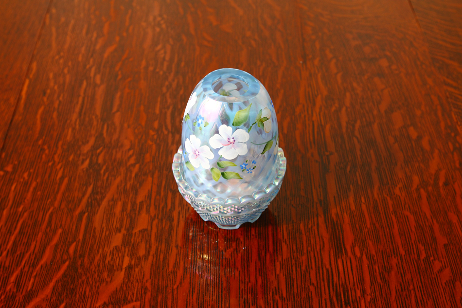 Fentonフェントン ブルー&オパールセント イリデッセンスガラス