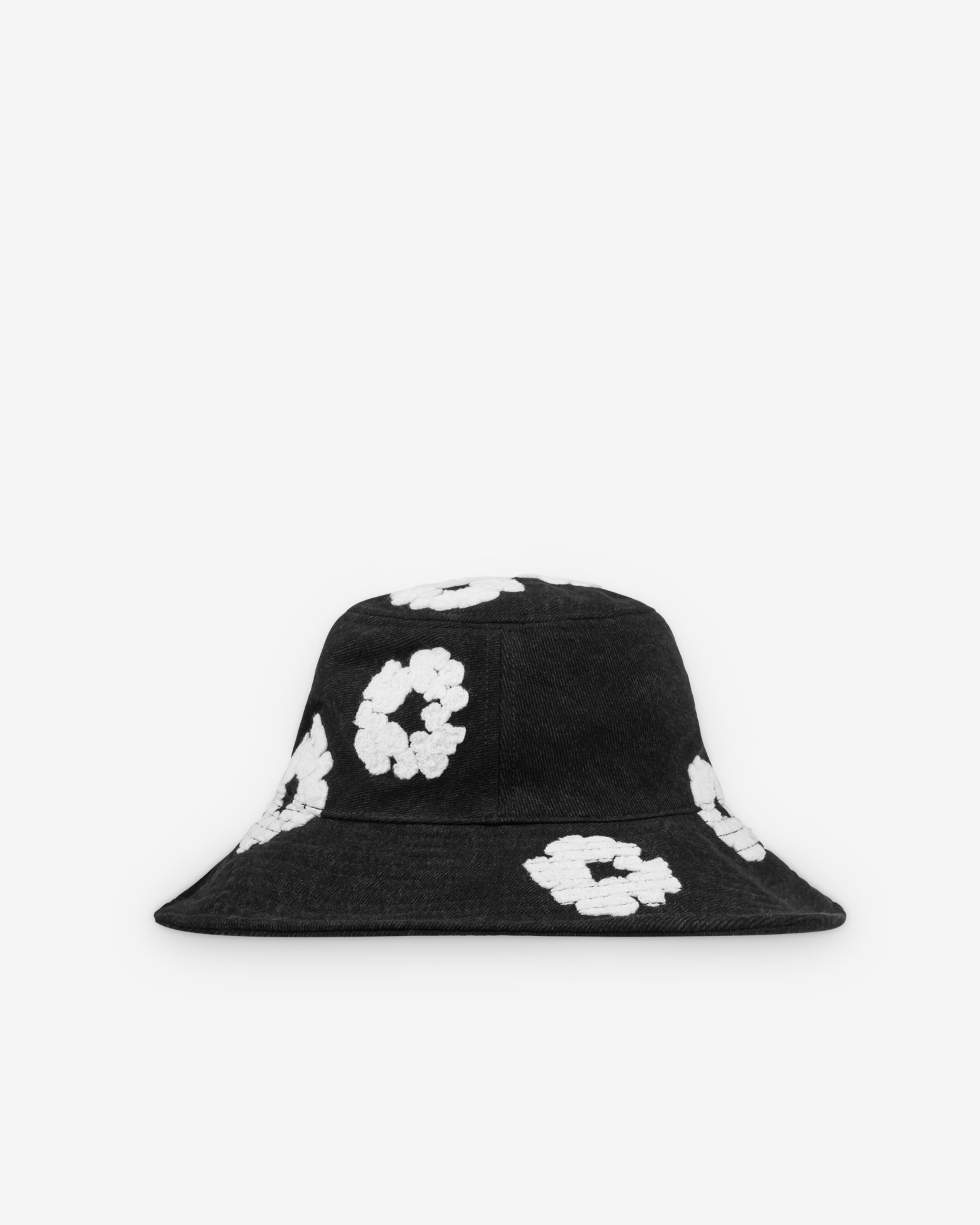 Denim Tears: Men's Denim Wreath Bucket Hat (Washed Black) | DSML E