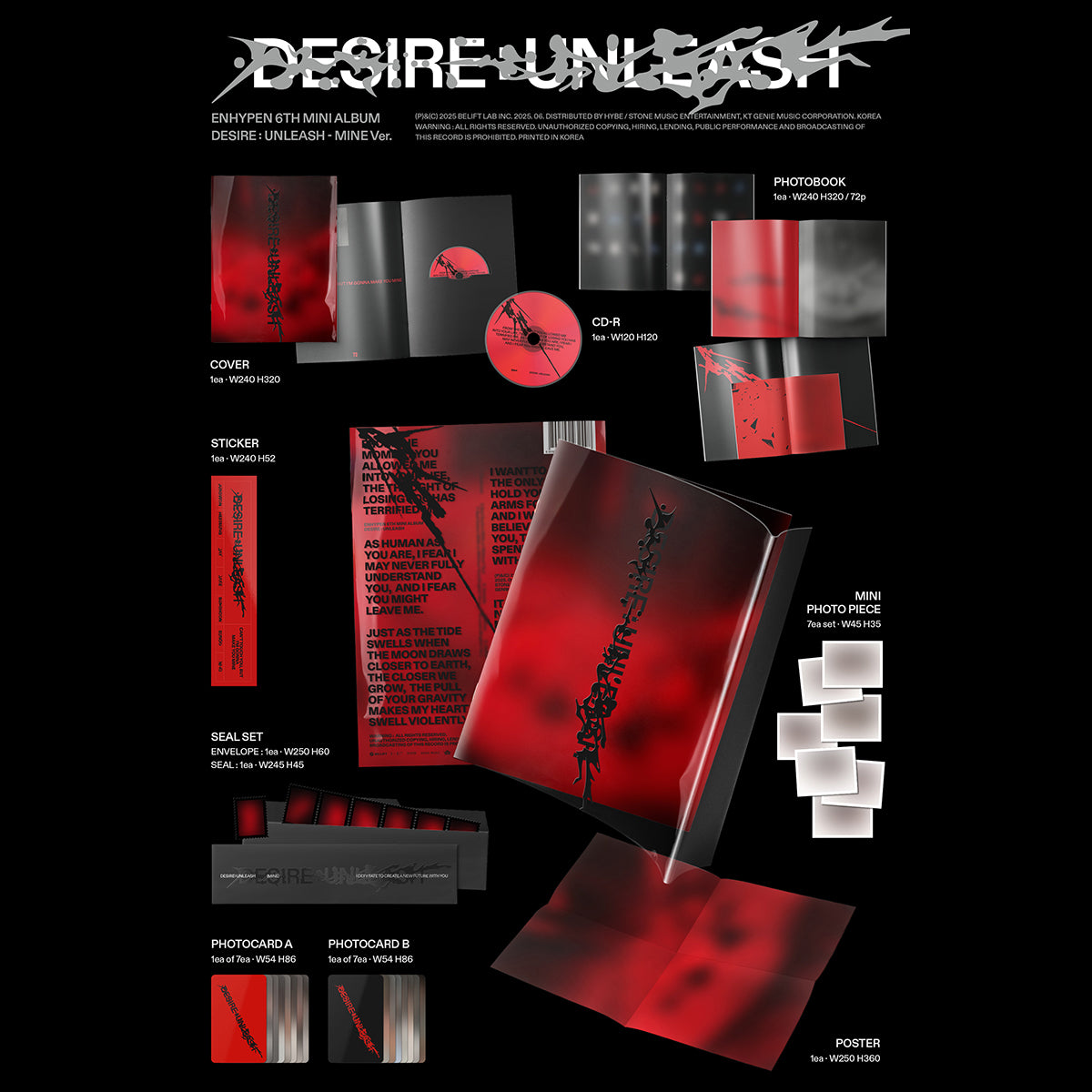 DESIRE : UNLEASH [MINE Ver.] (Signed Exclusive) - ENHYPEN Store