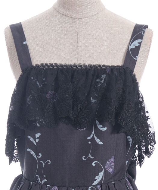 菊と狐柄ジャンパースカート | 大人衣料 | axes femme online shop