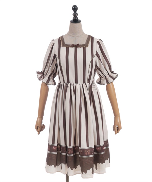 ボンボンショコラ柄ワンピース【受注生産】 | Chalmiere | axes femme