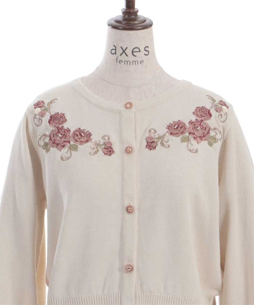 フラワーガーデン刺繍カーディガン | axes femme | axes femme online shop