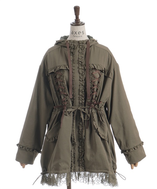 編上×フリルモッズコート | axes femme online shop