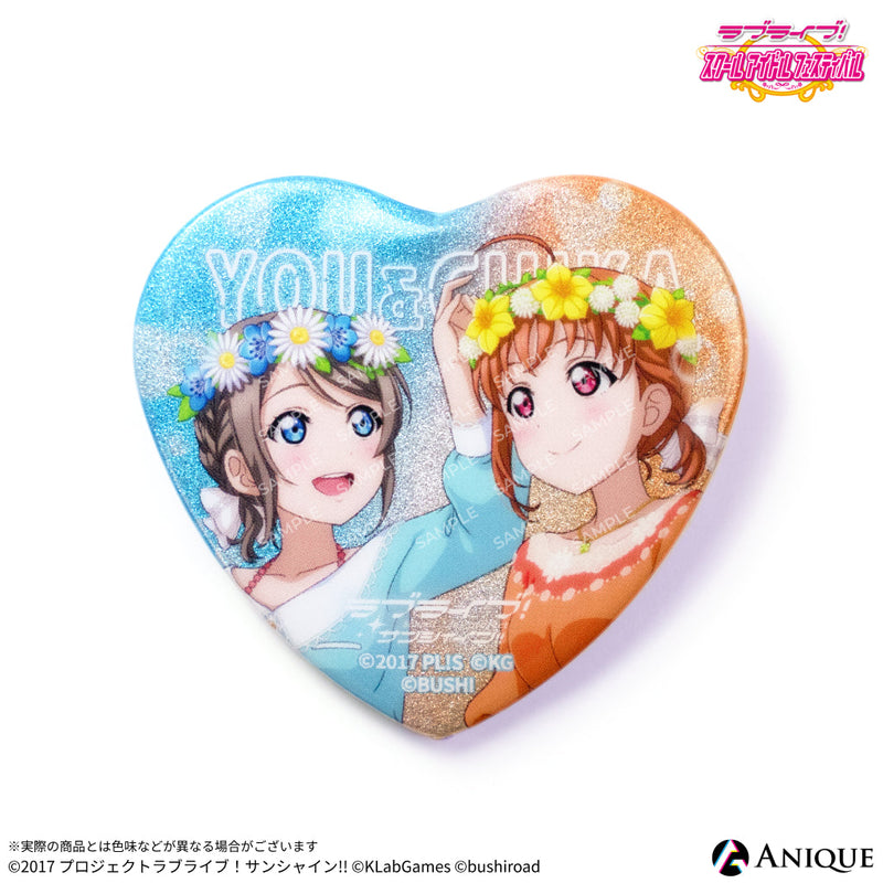 Aqours 渡辺曜 Flower party 缶バッジ 20個セット Aqours 渡辺曜