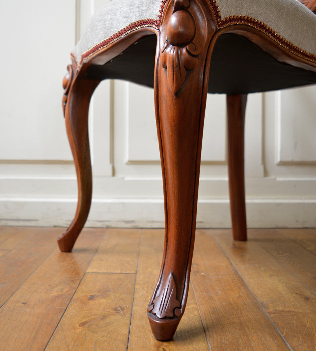 英国アンティーク木製バルーンバックダイニングチェア/サロンイス(90