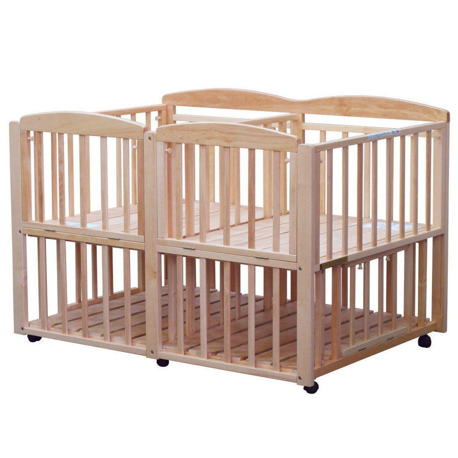 ジェミニ 大和屋(Yamatoya) 双子用ベビーベッド【レンタル｜小物置き