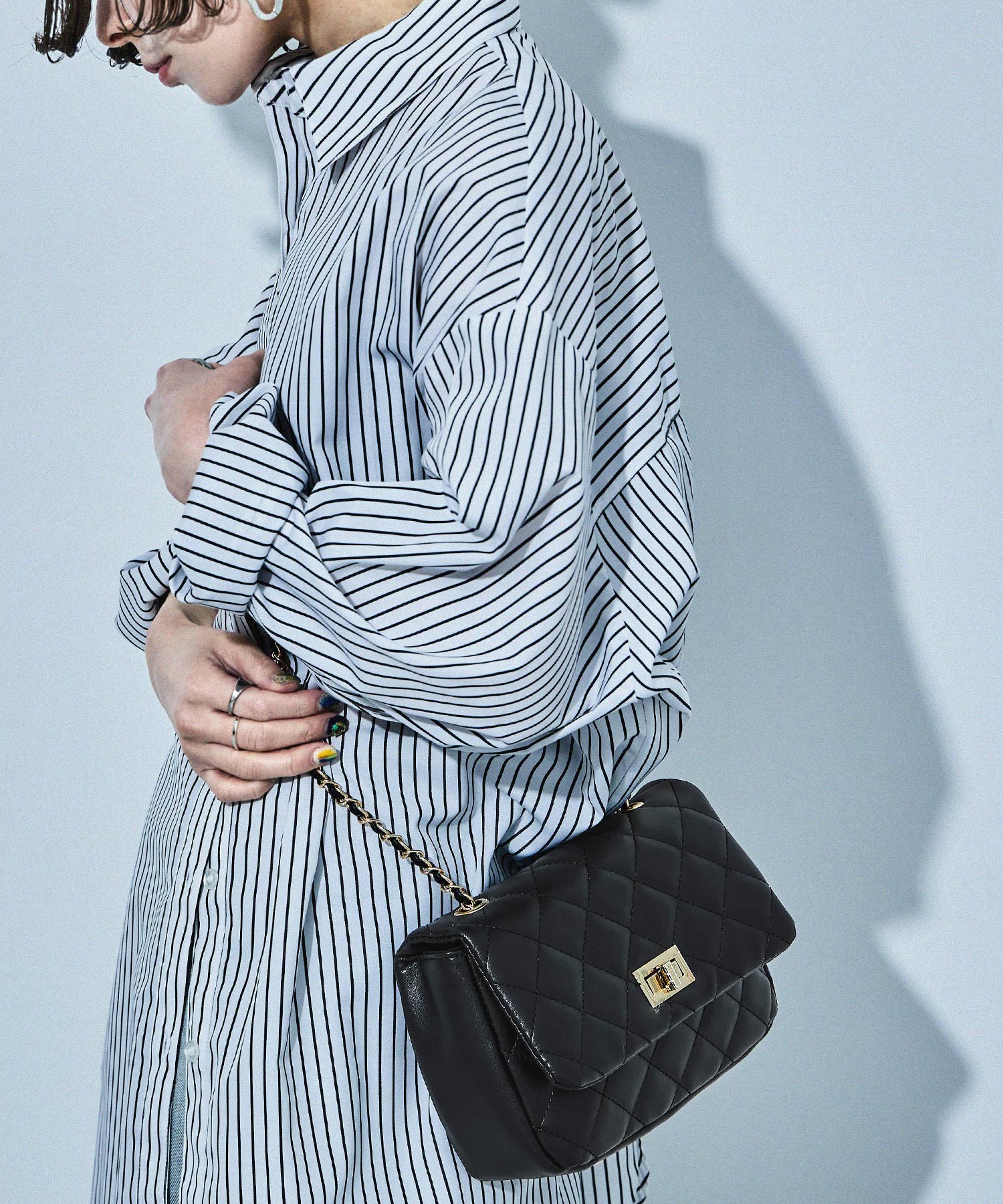 チェーンショルダー キルティング ミニバッグ｜ショルダーバッグ