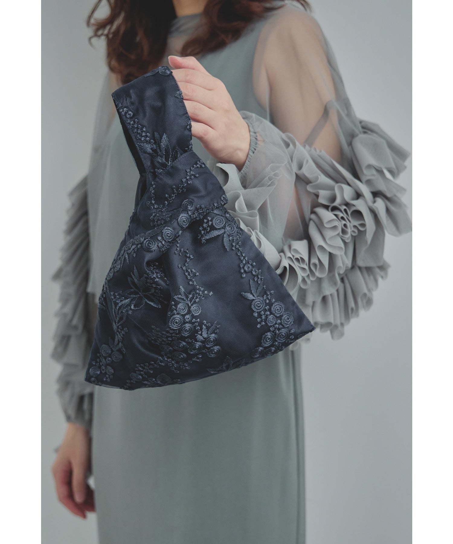 刺繍レースワンハンドルバッグ パーティーバッグ 結婚式 二次会