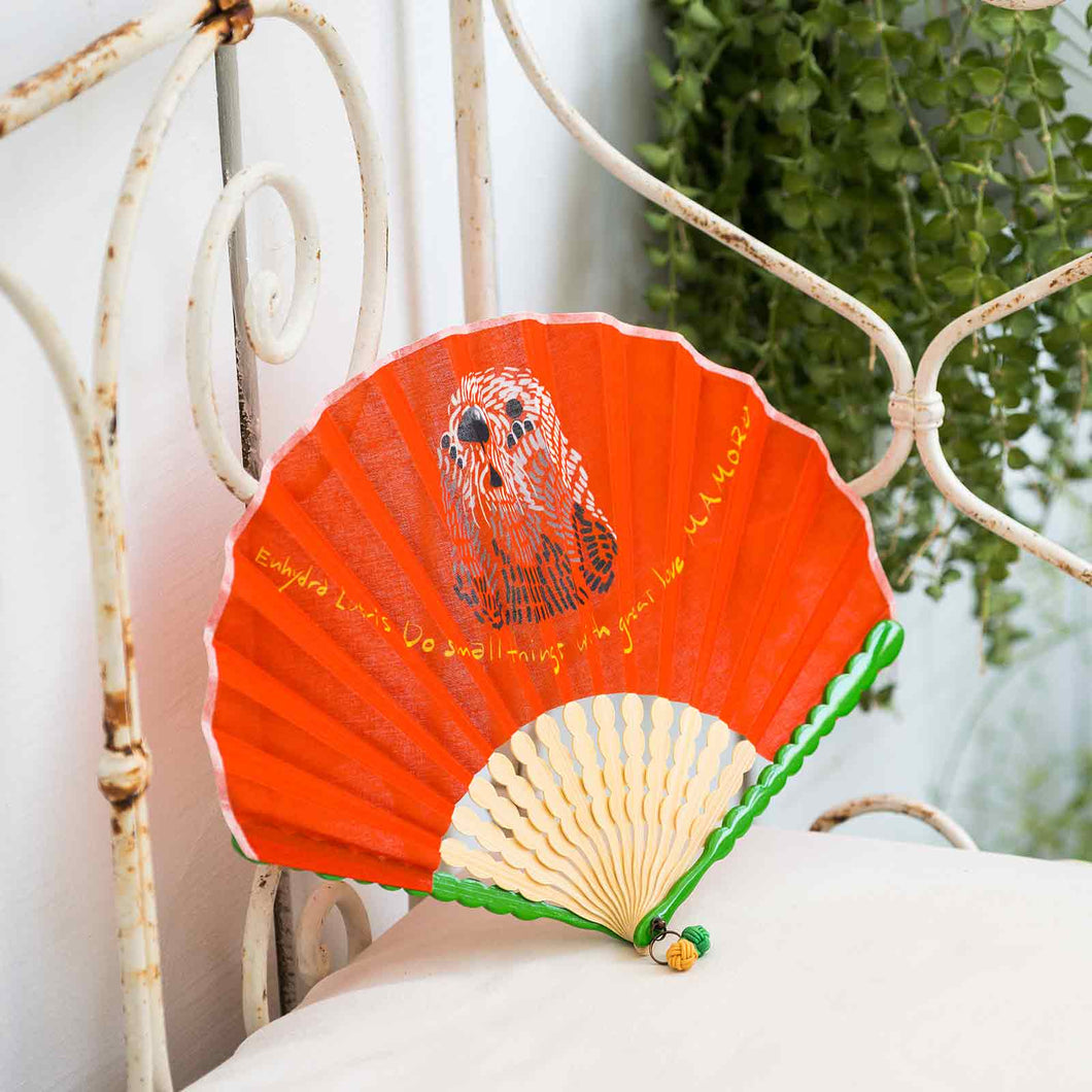 扇子 #110f レッド ラッコ – INTERMODE KAWABE