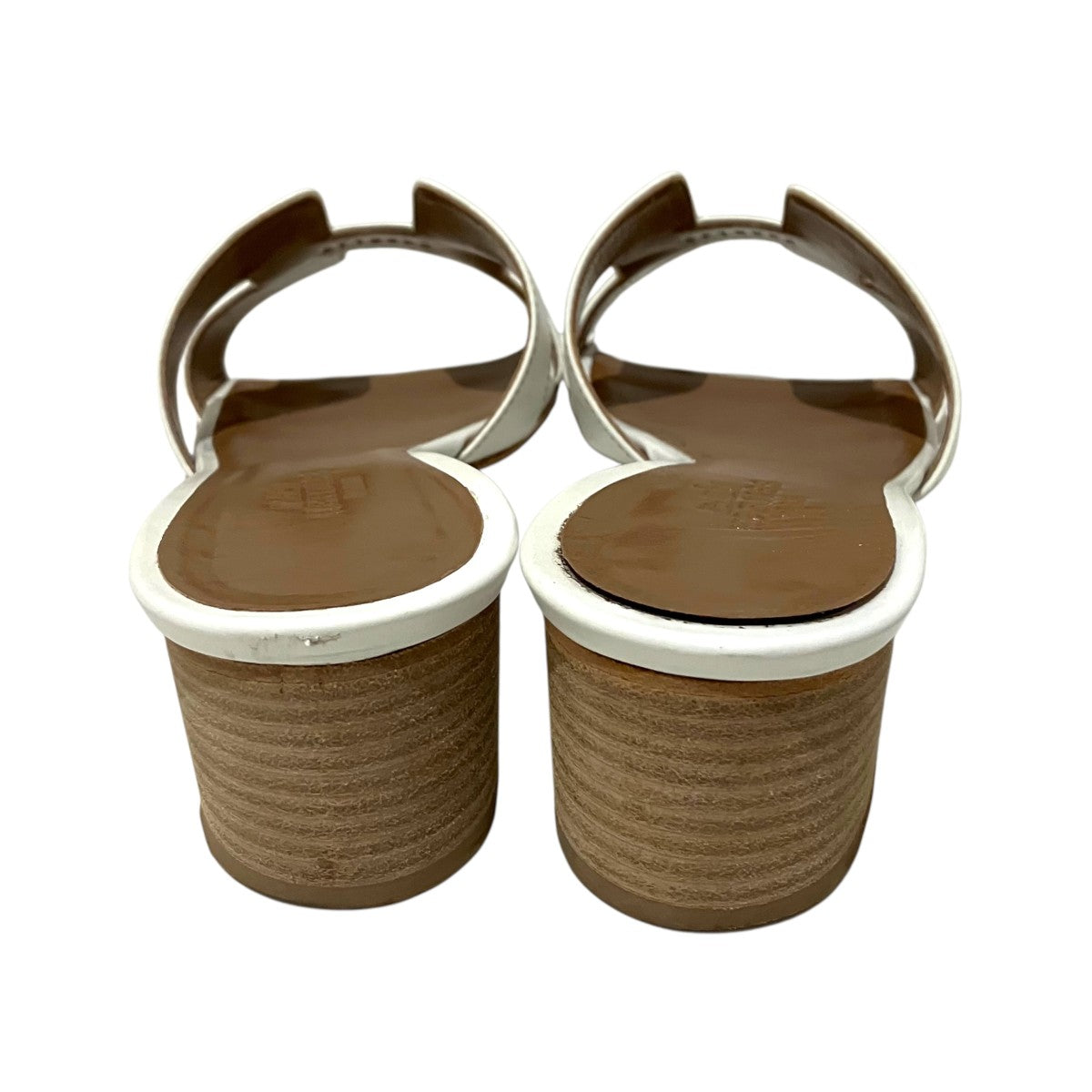 HERMES(エルメス) 【オアジス】ヒールサンダル ホワイト サイズ 35