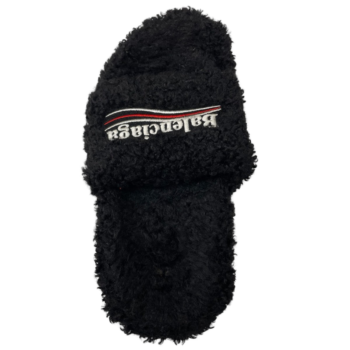 BALENCIAGA(バレンシアガ) キャンペーンロゴファーサンダル ブラック