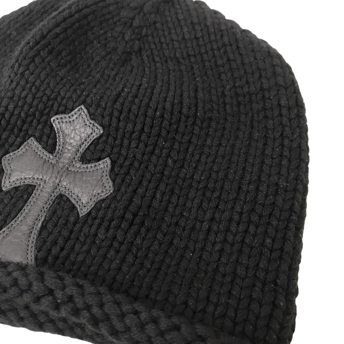CHROME HEARTS(クロムハーツ) カシミヤ100％ レザークロスパッチニット