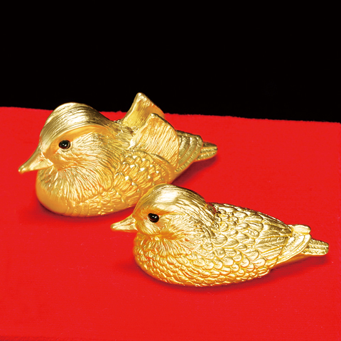 純金置物「おしどり」大淵 光則原型作 | 高品質 金・プラチナ