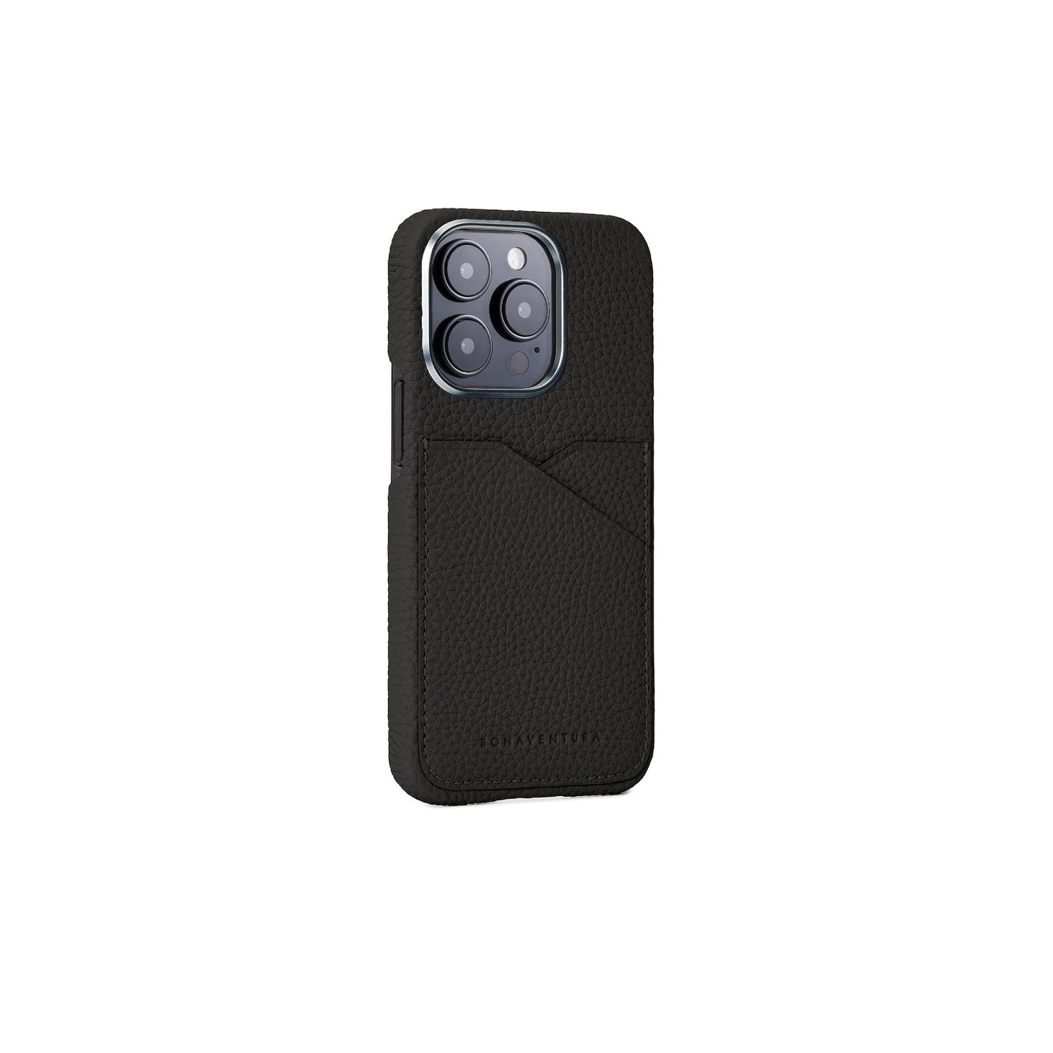 ボナベンチュラ】(iPhone15Pro)バックカバーケース シュリンクレザー