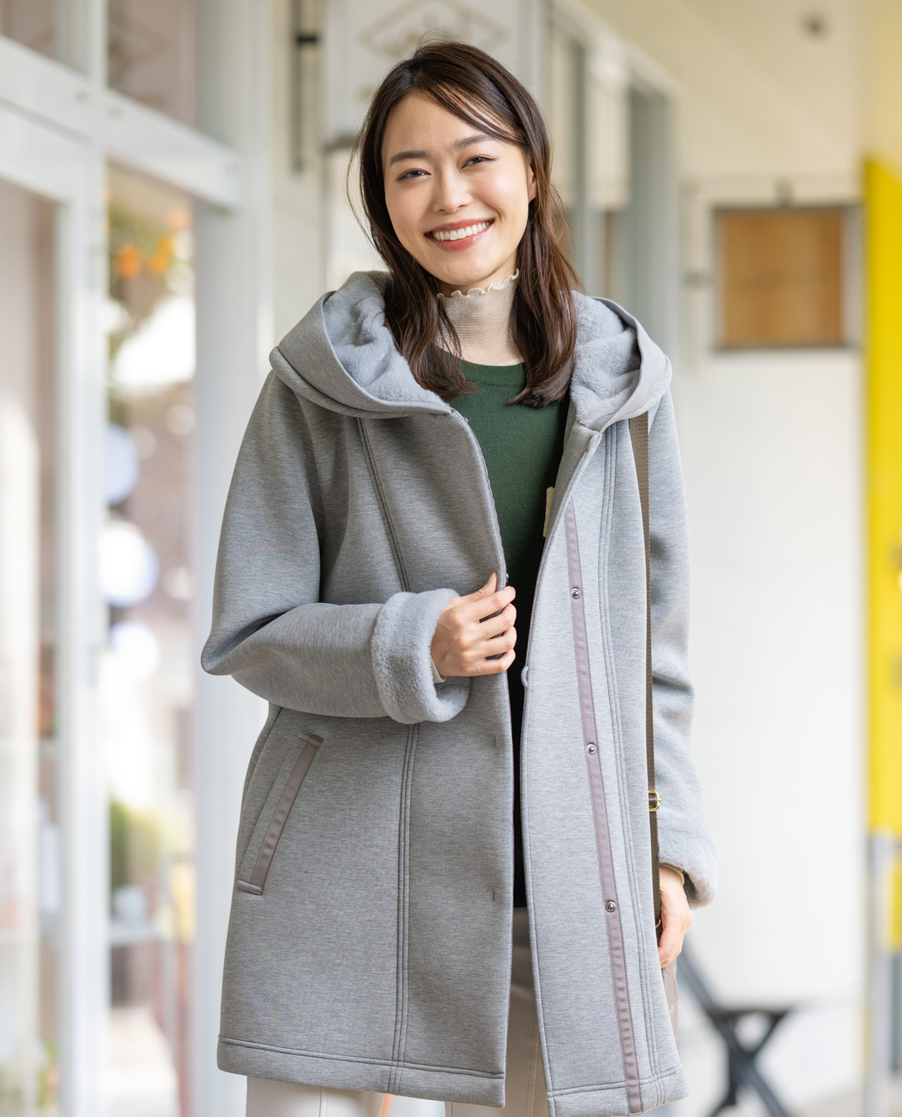 ダンボールニット×ファイクファーコート - ハッシュパピーアパレル公式