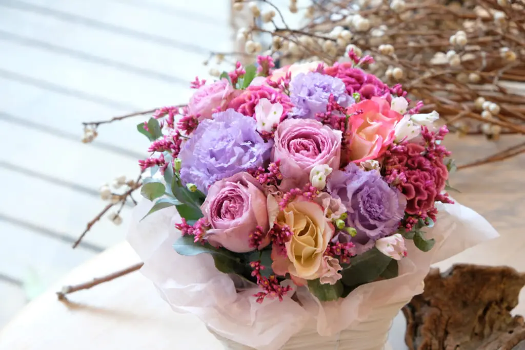 ピンク・パープル系 アレンジメント_S - 花の店凜【SHOP】