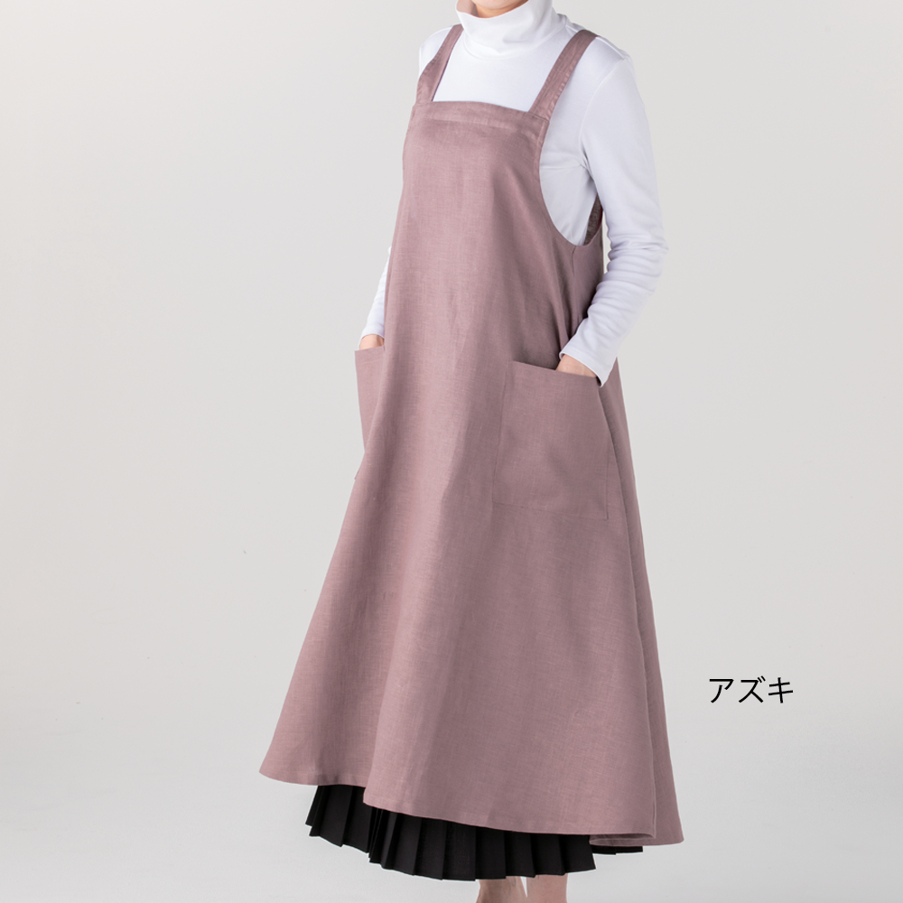 ワンピースエプロン｜LINEN&BASIC （リネンアンドベーシック）｜家庭画