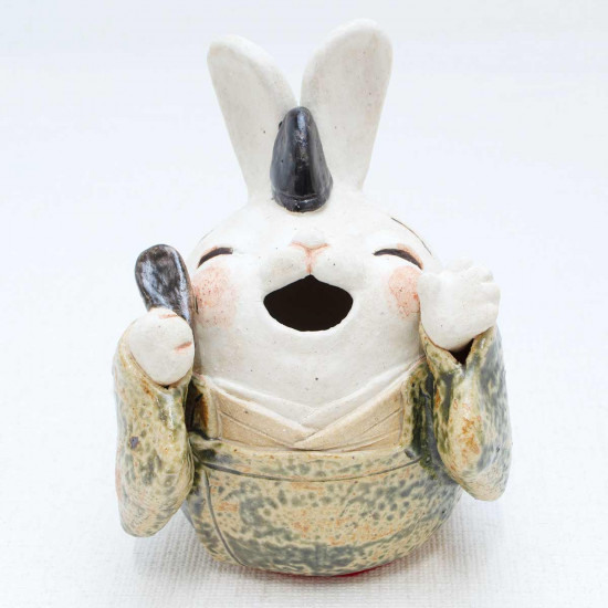 和雑貨 四季彩堂 オンラインショップ / 常滑焼 陶人形 うさぎ雛(中)