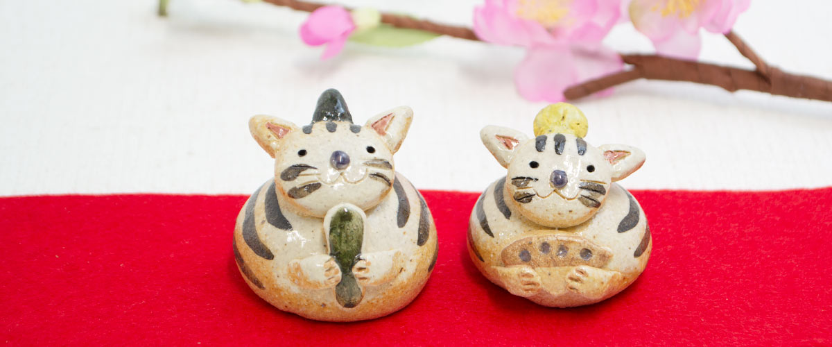 古い小さな小さな雛道具 江戸細工 招き猫他いろいろ 郷土玩具 古い