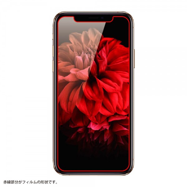 レイ・アウト iPhone 11/XR ガラスフィルム 防埃 10H 光沢 ソーダ