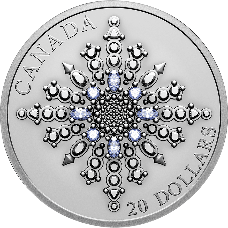 カナダ 2024年 サファイア・ジュビリー・スノーフレーク・ブローチ 20