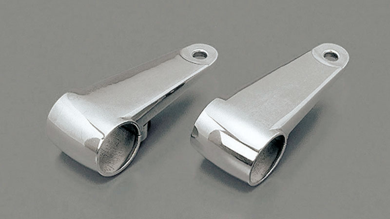 ヘッドライトステー アルミ バフ クラシック 33/35mm - キジマ公式