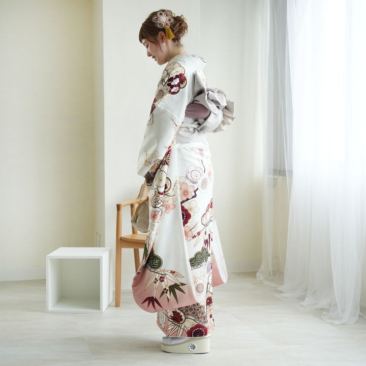 レンタル】振袖 着物セット 正絹着物+袋帯 成人式 晴れ着 往復送料無料