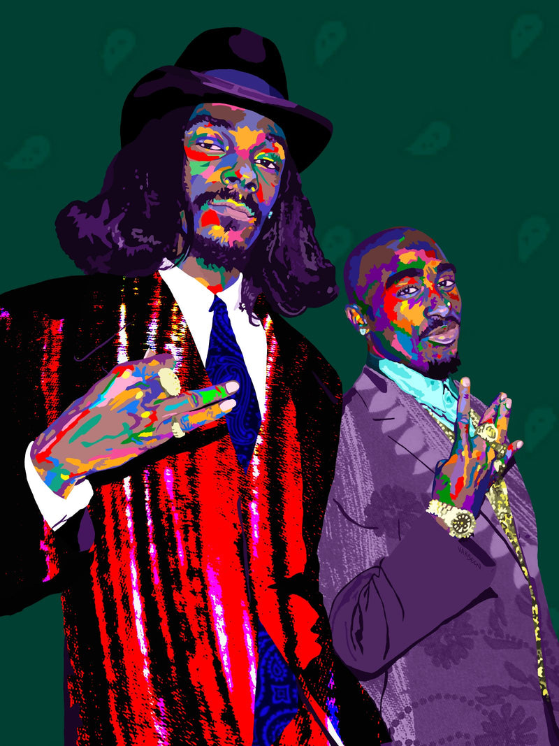 Amerikaz Most Wanted - Snoop Dogg and 2Pac Portrait - Limited