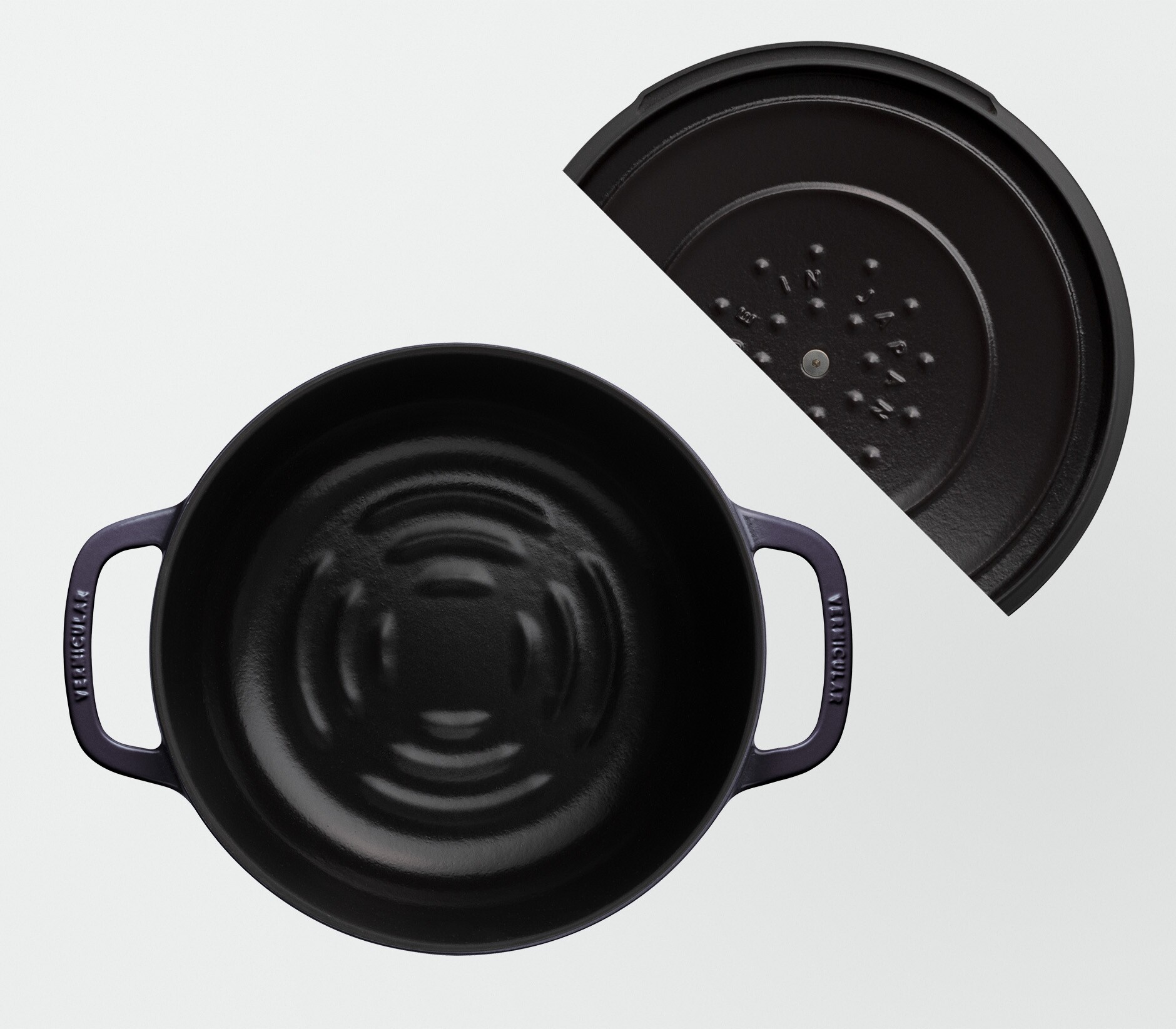 オーブンポット 2 22cm ベーシックノブ＆リッドスタンド[オーシャン