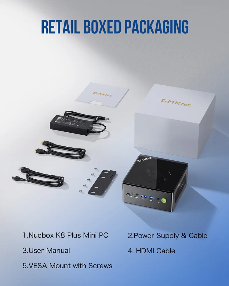 GMKtec Nucbox K8 Plus Mini PC | AMD Ryzen 7 8845HS | 32GB RAM | 1TB SS