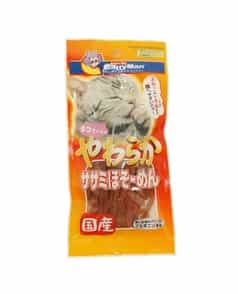 ドギーマンハヤシ やわらかササミほそｰめん 30g（4976555809688）｜猫