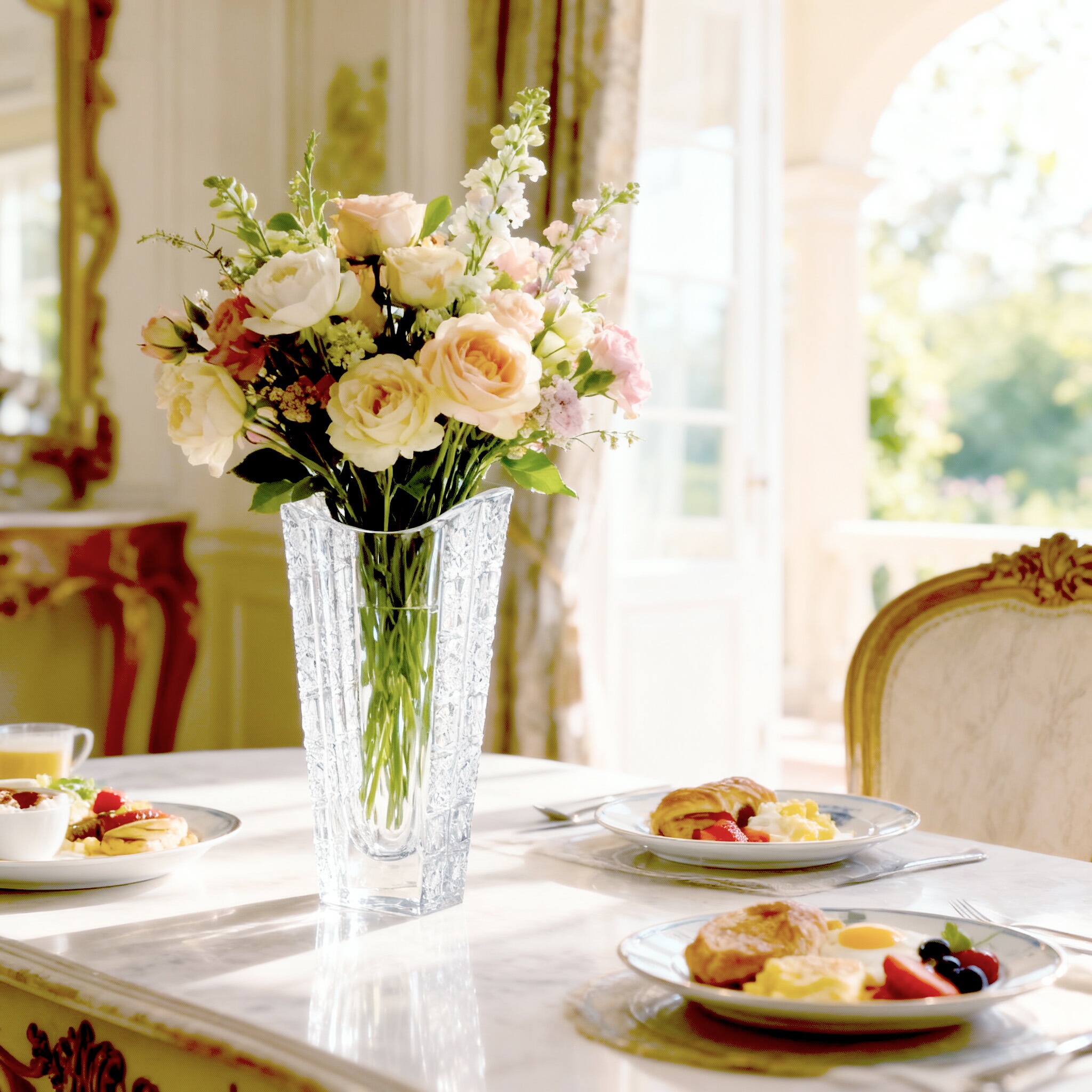 楽天市場】公式 ドレスデンクリスタル 花瓶 ベース 21cm（デイジー