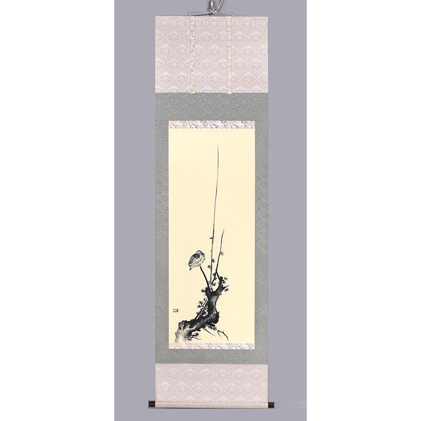 楽天市場】宮本武蔵 「枯木鳴鵙図」 複製 掛軸 : 光ネット組合 楽天市場店