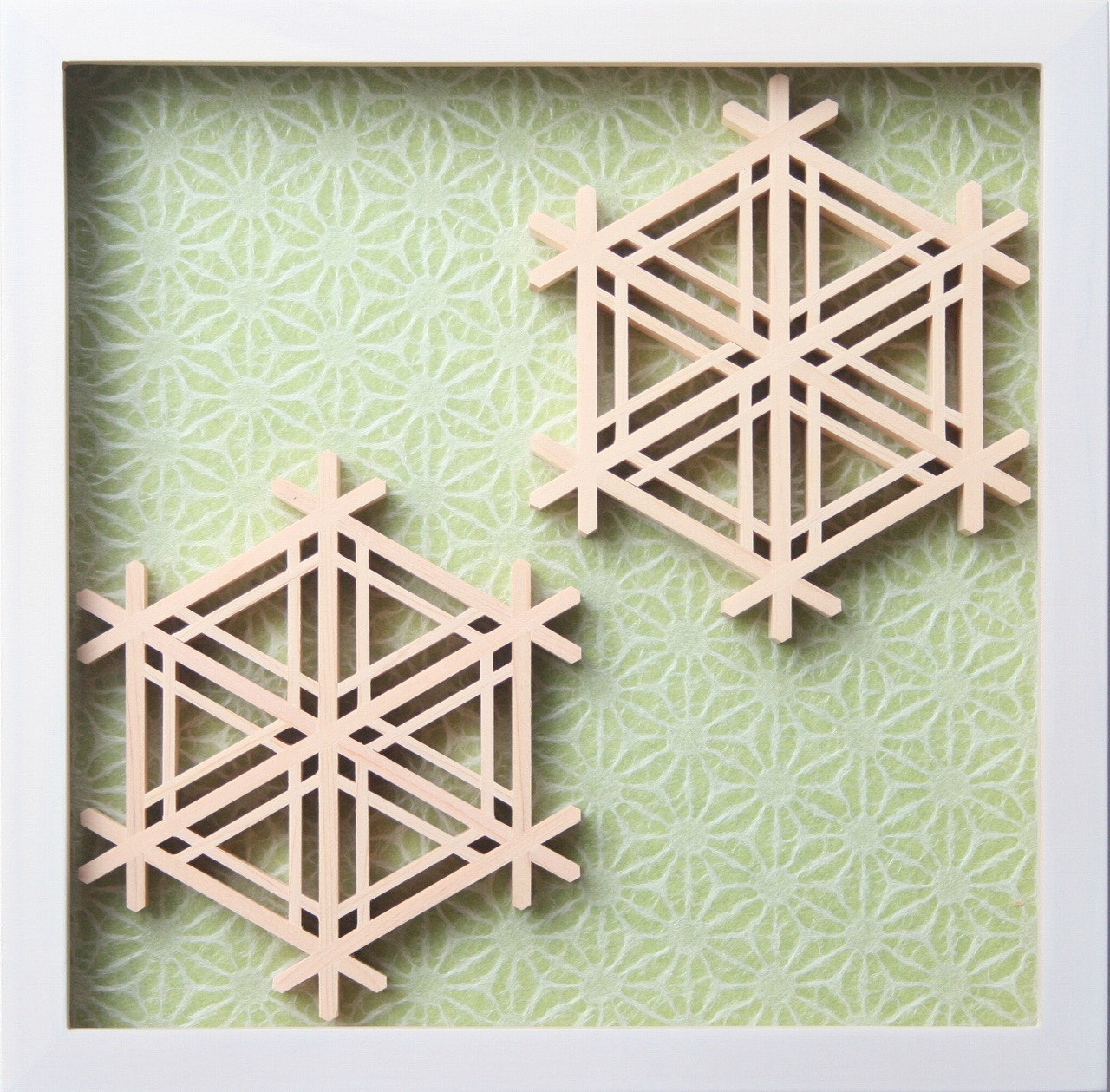 楽天市場】組子の和風ニッチフレーム 【土佐和紙背景 ゴマ柄】お部屋に