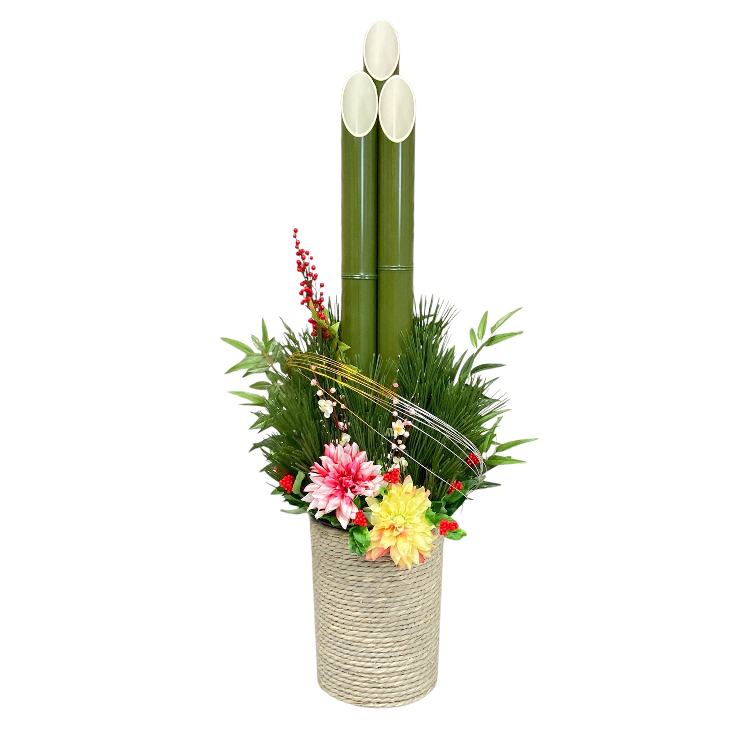 楽天市場】門松120サイズいぐさタイプ1対（門松2台セット）【人工門松