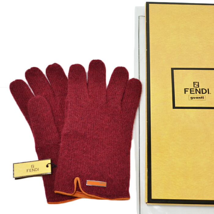 楽天市場】FENDI フェンディ ズッカ グローブ 手袋 ウール レディース