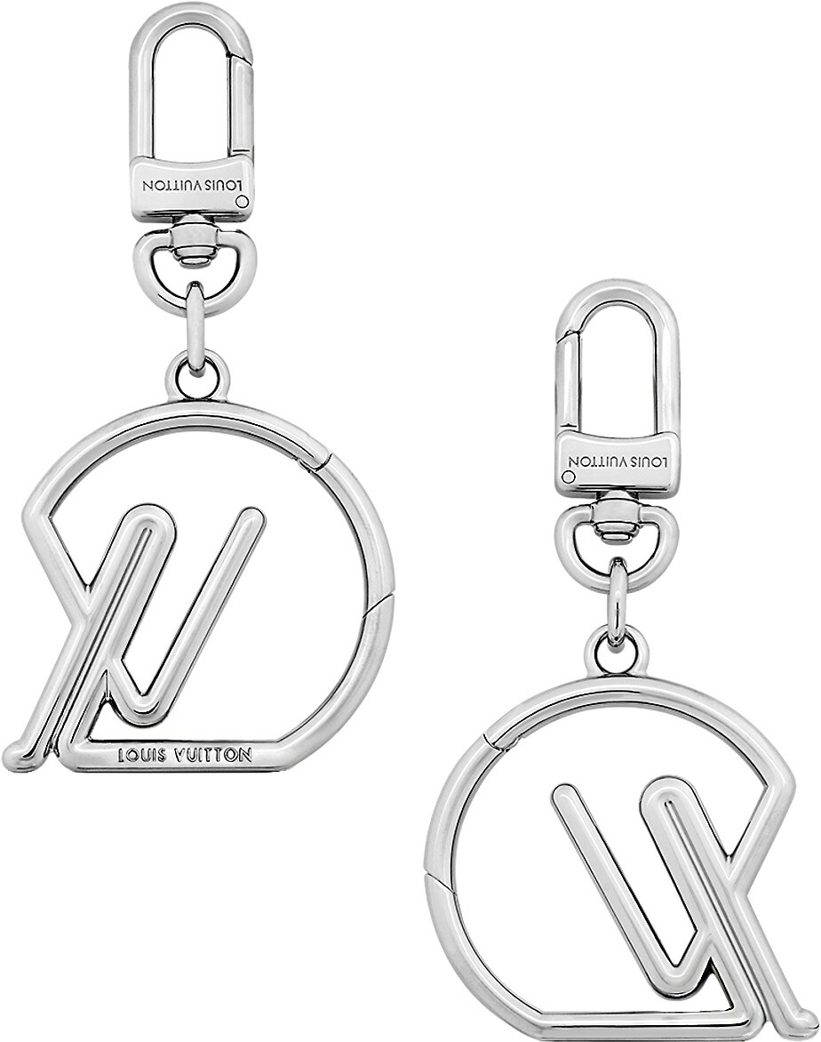 楽天市場】LOUIS VUITTONロゴ刻印キーホルダーキーリング＆カラビナ