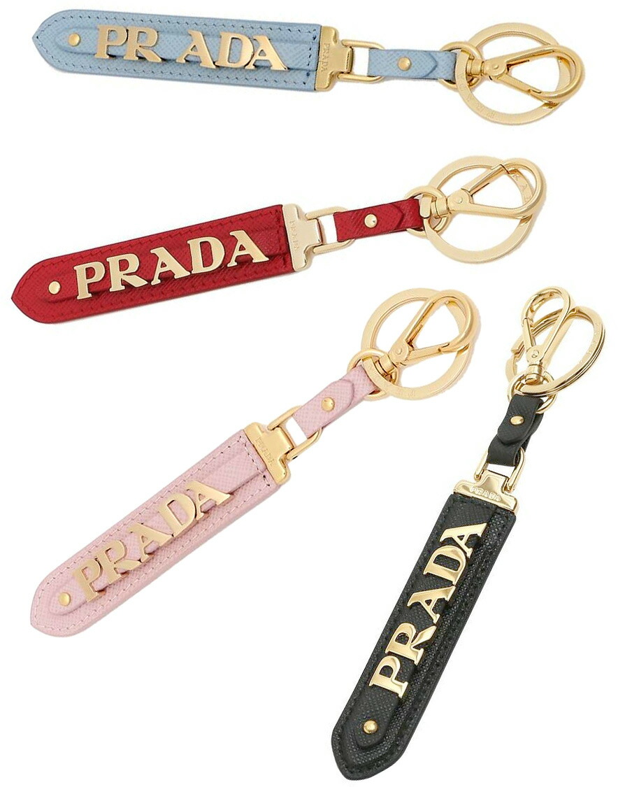 楽天市場】PRADA プラダカラビナフック付きWリングレザーストラップ