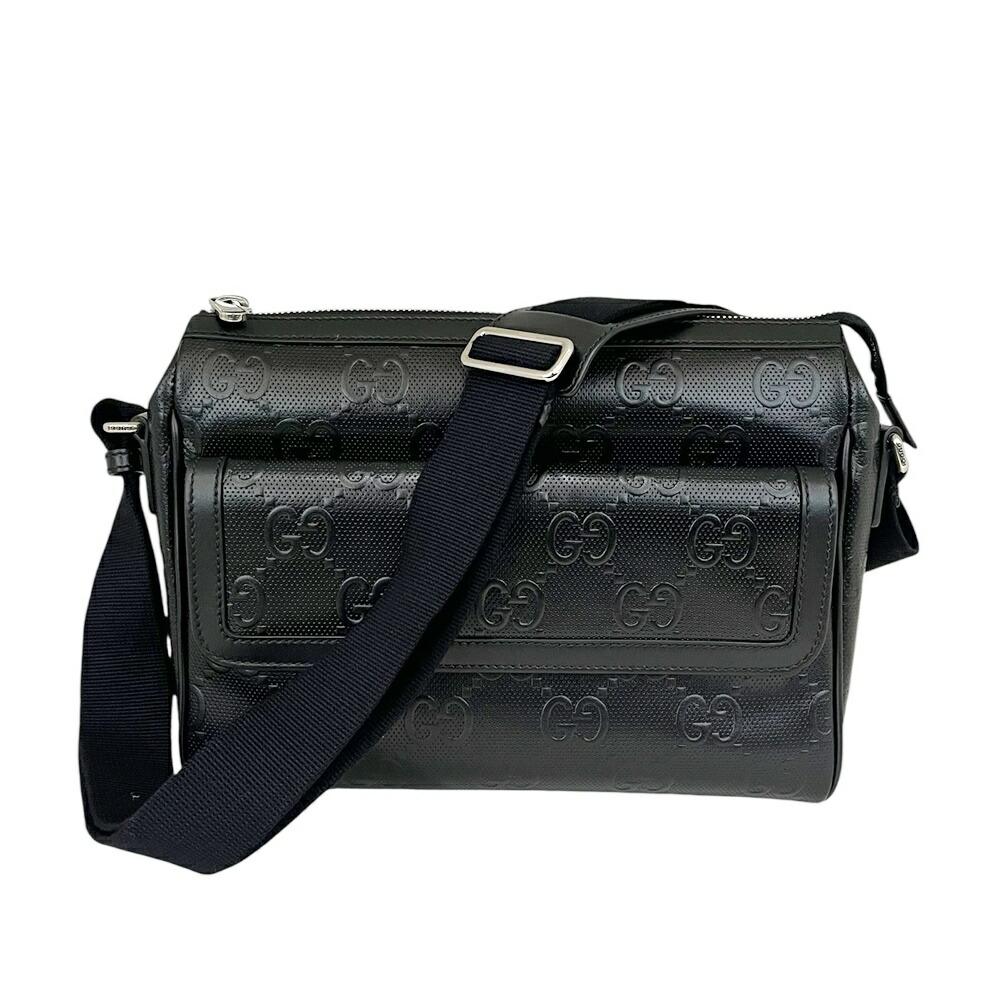 楽天市場】GUCCI グッチ バッグ ロゴエンボス エナメル ハンド ワン