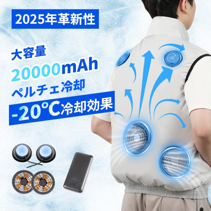 楽天市場】2025 新発売 冷却ベスト 空調作業服 通気 速乾 2つ冷却