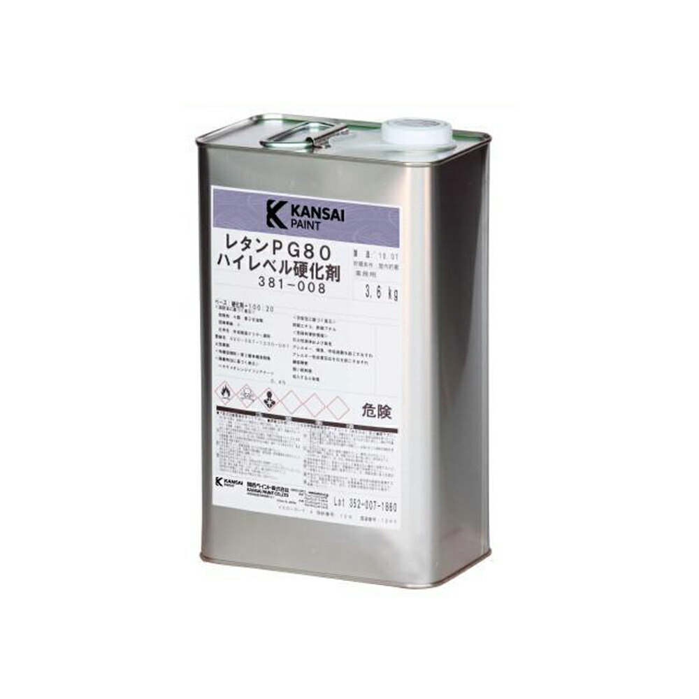 楽天市場】【送料無料】関西ペイントレタンPG80 硬化剤0.36kg